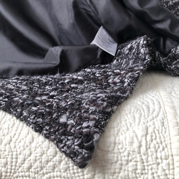 ARVIDA zigzag tweed black white knit peacoat GUC - Picture 9 of 10